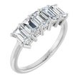 Platinum Emerald Lab-Grown Diamond Five-Stone Anniversary Band – 1 3/4–3 CTW