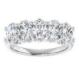 Platinum Oval Lab-Grown Diamond Five-Stone Anniversary Band – 9/10–1 7/8 CTW - view 3