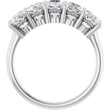 Platinum Oval Natural Diamond Five-Stone Anniversary Band – 1 7/8 CTW - view 2