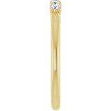 14K Gold Round Natural Diamond Five-Stone Anniversary Band – 1/6–5/8 CTW (Style 123844) - Yellow Gold - view 4