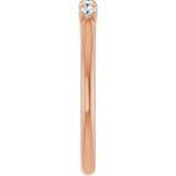 14K Gold Round Natural Diamond Five-Stone Anniversary Band – 1/6–5/8 CTW (Style 123844) - Rose Gold - view 4