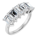 Platinum Emerald Lab-Grown Diamond Five-Stone Anniversary Band – 1 3/4–3 CTW