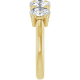 14K Gold Oval Natural Diamond Five-Stone Anniversary Band – 1 7/8 CTW - Yellow Gold - view 4