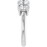 Platinum Oval Lab-Grown Diamond Five-Stone Anniversary Band – 9/10–1 7/8 CTW - view 4
