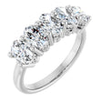 Platinum Oval Natural Diamond Five-Stone Anniversary Band – 1 7/8 CTW