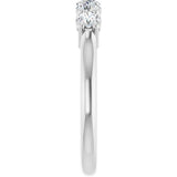 Platinum Round Lab-Grown Diamond Five-Stone Anniversary Band – 1/6–1/2 CTW - view 4