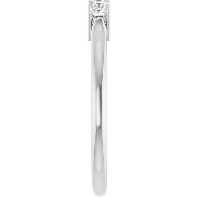 Platinum Square Natural Diamond Five-Stone Anniversary Band – 1/4–1 CTW - view 4