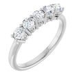 Platinum Round Lab-Grown Diamond Five-Stone Anniversary Band – 1/6–1/2 CTW