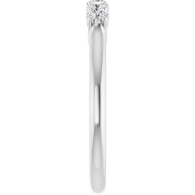 Platinum Round Lab-Grown Diamond Five-Stone Anniversary Band – 1/6–1/2 CTW - view 4