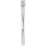14K Gold Round Lab-Grown Diamond Five-Stone Anniversary Band – 1/6–1/2 CTW - White Gold - view 4