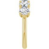 10K Gold Round Natural Diamond Five-Stone Anniversary Band – 3 1/6–4 1/4 CTW - Yellow Gold - view 4