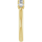 10K Gold Round Lab-Grown Diamond Five-Stone Anniversary Band – 1/6–3/4 CTW - Yellow Gold - view 4