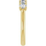 10K Gold Round Natural Diamond Five-Stone Anniversary Band – 1–2 5/8 CTW - Yellow Gold - view 4
