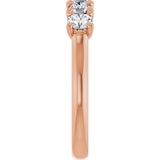 10K Gold Round Natural Diamond Five-Stone Anniversary Band – 1–2 5/8 CTW - Rose Gold - view 4