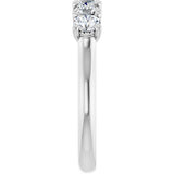 Platinum Round Lab-Grown Diamond Five-Stone Anniversary Band – 1/3–4 CTW - view 4