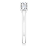 10K Gold Round Lab-Grown Diamond Five-Stone Anniversary Band – 1–2 1/2 CTW - White Gold - view 4