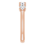 10K Gold Round Natural Diamond Five-Stone Anniversary Band – 1–2 5/8 CTW - Rose Gold - view 4