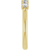 10K Gold Round Lab-Grown Diamond Five-Stone Anniversary Band – 1/6–3/4 CTW - Yellow Gold - view 4