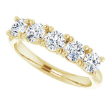 10K Gold Round Lab-Grown Diamond Five-Stone Anniversary Band – 1–2 1/2 CTW - Yellow Gold - view 5