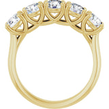 10K Gold Round Lab-Grown Diamond Five-Stone Anniversary Band – 1–2 1/2 CTW - Yellow Gold - view 2