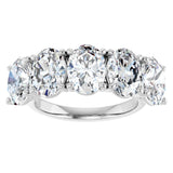 Platinum Oval Lab-Grown Diamond Five-Stone Anniversary Band – 1–5 1/2 CTW - view 3