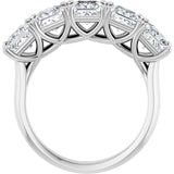 Platinum Square Natural Diamond Five-Stone Anniversary Band – 1/3–5 1/5 CTW - view 2