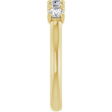 10K Gold Round Lab-Grown Diamond Five-Stone Anniversary Band – 1/6–3/4 CTW - Yellow Gold - view 4