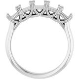 Platinum Square Lab-Grown Diamond Five-Stone Anniversary Band – 1/2–7 CTW - view 2