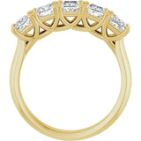 10K Gold Square Natural Diamond Five-Stone Anniversary Band – 1/2–1 1/2 CTW - Yellow Gold - view 2