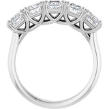 Platinum Square Lab-Grown Diamond Five-Stone Anniversary Band – 1/2–7 CTW - view 2