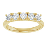 10K Gold Round Lab-Grown Diamond Five-Stone Anniversary Band – 1/6–3/4 CTW - Yellow Gold - view 3