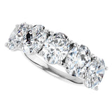 Platinum Oval Lab-Grown Diamond Five-Stone Anniversary Band – 1–5 1/2 CTW - view 5