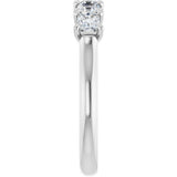 Platinum Square Lab-Grown Diamond Five-Stone Anniversary Band – 1/2–7 CTW - view 4