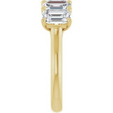 10K Gold Emerald Natural Diamond Five-Stone Anniversary Band – 1 3/4–5 CTW - Yellow Gold - view 4