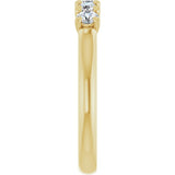 10K Gold Round Lab-Grown Diamond Five-Stone Anniversary Band – 1/6–3/4 CTW - Yellow Gold - view 4