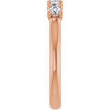 10K Gold Round Lab-Grown Diamond Five-Stone Anniversary Band – 1/6–3/4 CTW - Rose Gold - view 4