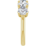10K Gold Round Natural Diamond Five-Stone Anniversary Band – 3 1/6–4 1/4 CTW - Yellow Gold - view 4