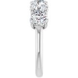 Platinum Round Natural Diamond Five-Stone Anniversary Band – 5.8 mm Stones - view 4