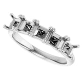 Platinum Square Natural Diamond Five-Stone Anniversary Band – 1/3–5 1/5 CTW - view 5