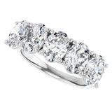 Platinum Oval Lab-Grown Diamond Five-Stone Anniversary Band – 1–5 1/2 CTW - view 5