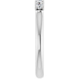 10K Gold Round Natural Diamond Five-Stone Anniversary Band – 1/3–3/4 CTW - White Gold - view 4