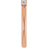 10K Gold Round Lab-Grown Diamond Five-Stone Anniversary Band – 1/6–3/4 CTW - Rose Gold - view 4