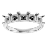 Platinum Square Lab-Grown Diamond Five-Stone Anniversary Band – 1/2–7 CTW - view 3
