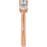 10K Gold Square Natural Diamond Five-Stone Anniversary Band – 1/2–1 1/2 CTW - Rose Gold - view 4