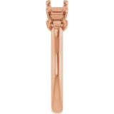 14K Gold Square Lab-Grown Diamond Five-Stone Anniversary Band – 1/2–1 1/2 CTW - Rose Gold - view 4