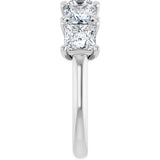 Platinum Square Natural Diamond Five-Stone Anniversary Band – 1/3–5 1/5 CTW - view 4