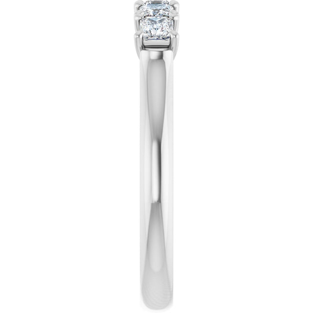 Platinum Square Lab-Grown Diamond Five-Stone Anniversary Band – 1/2–7 CTW - view 4