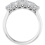 Platinum Square Lab-Grown Diamond Five-Stone Anniversary Band – 1/2–7 CTW - view 2