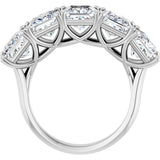 Platinum Square Lab-Grown Diamond Five-Stone Anniversary Band – 1/2–7 CTW - view 2