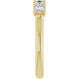 10K Gold Square Lab-Grown Diamond Five-Stone Anniversary Band – 1/2–1 9/10 CTW - Yellow Gold - view 4